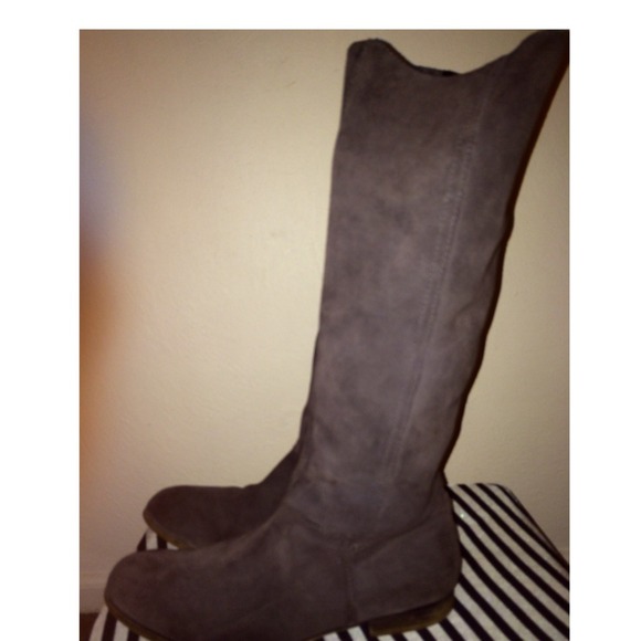 Grey Suede Boots