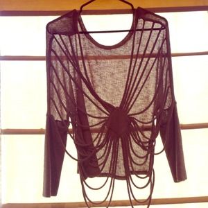 Blu Life by Planet Blue Brown Web Top