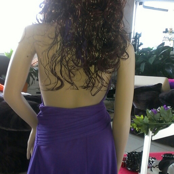 "REDUCED" Sexy Top & Skirt  Halter Purple Dress - Picture 4 of 4