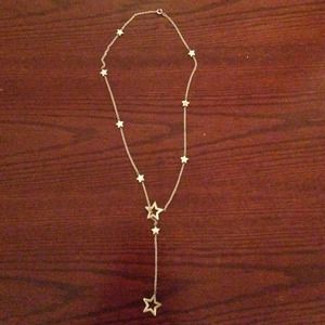 Tiffany & Co silver star lariat necklace