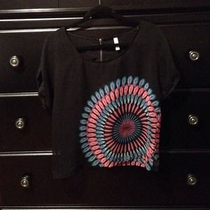 Black feather top