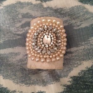 Lace beaded cuff