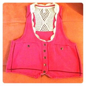 Free People Crochet Vest