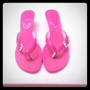 Lower east side flip flop heels