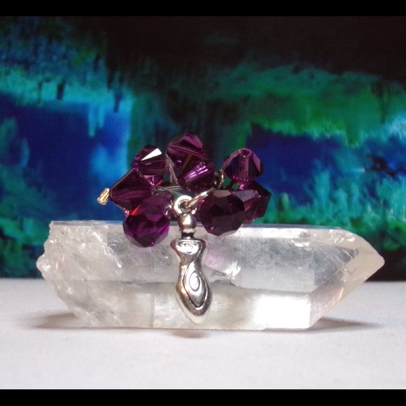 Handcrafted Goddess Amethyst G P Adjustable Ring