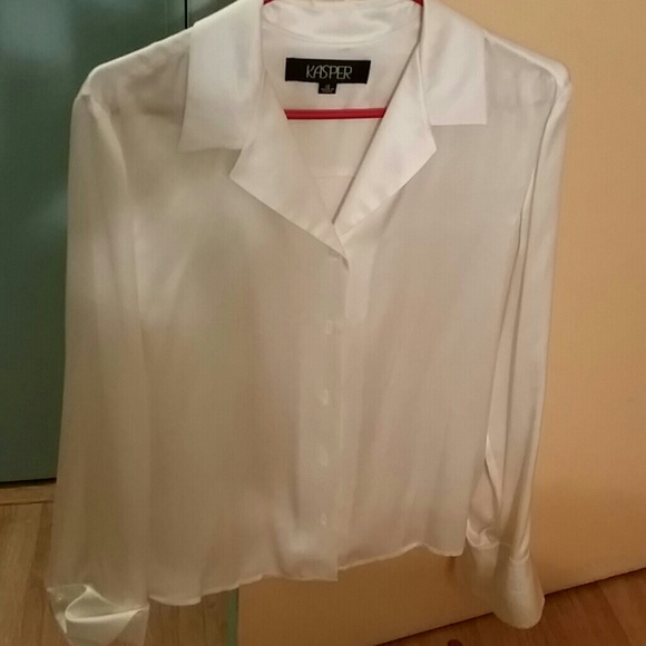 100% silk cream color blouse