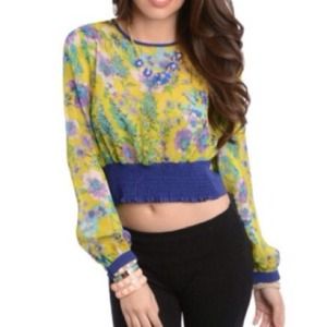 Silk Floral Crop Top