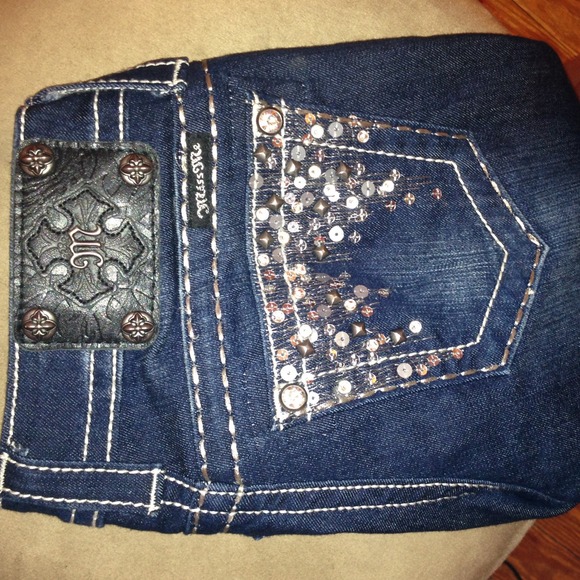 Sequined Boot Cut Miss Me Jeans