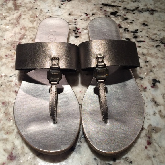 LOFT Shoes - Silver/metallic loft sandals