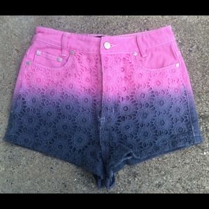 ❌❌SOLD❌❌ MINKPINK Ombre Crochet Shorts