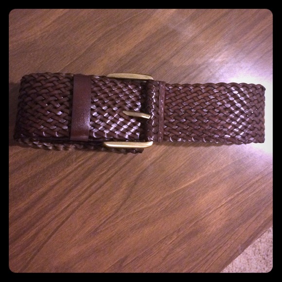 Chocolate brown wide belt....