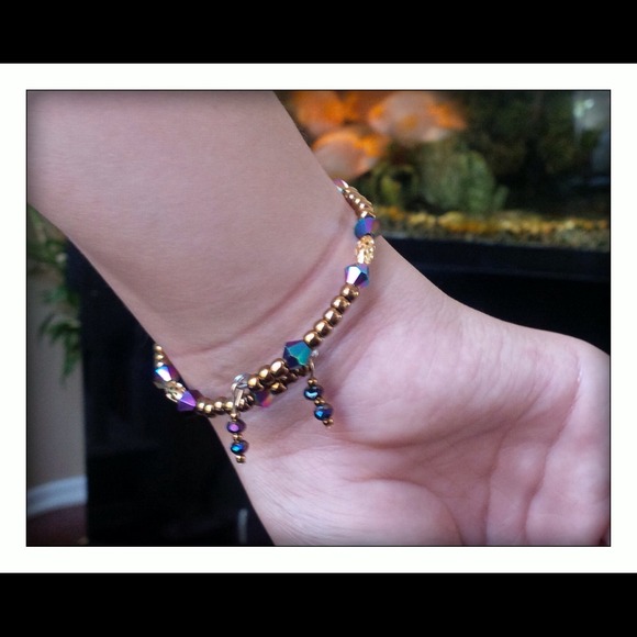 Turquoise Cuff Bracelet. Handmade by JJ - Picture 2 of 2