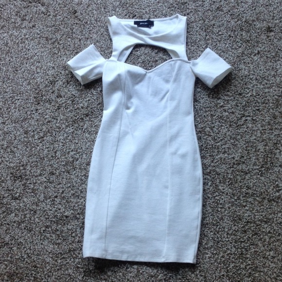 Nasty Gal Dresses - {HP} NEW white open back shoulder bodycon dress Nasty Gal Dresses - {HP} NEW white open back shoulder bodycon dress