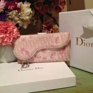 Dior Girly Flowers Pink Wallet