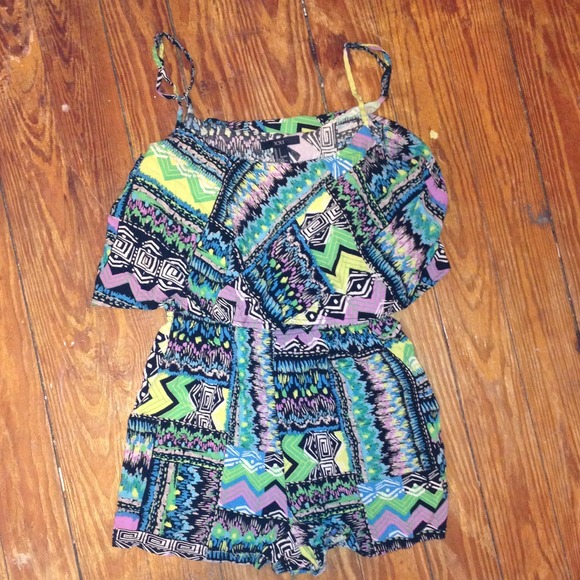 Crazy patterned romper