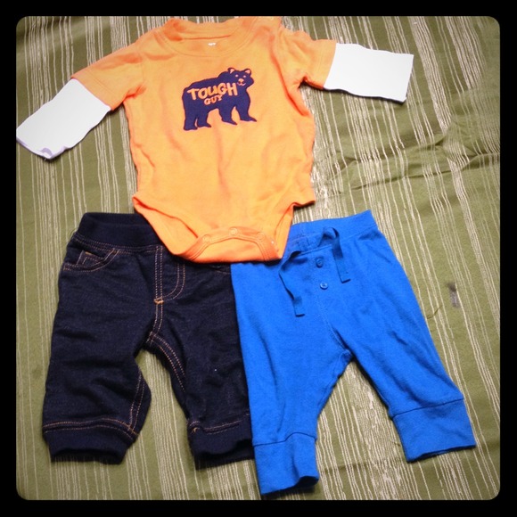 Baby boy  orange onesie