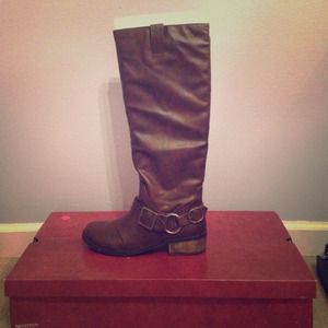 Tall brown boots