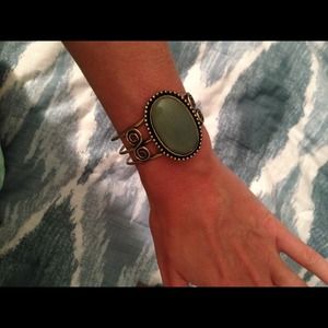 Green stone cuff