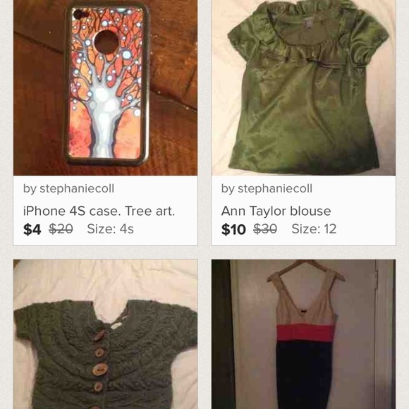 Green blouse green sweater and iphone case