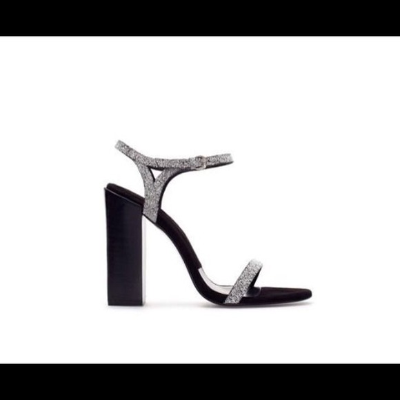Zara strappy heels/ sparkly