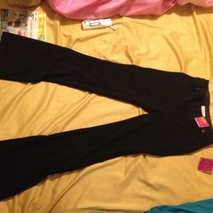 Black flare slacks