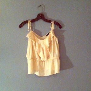 Creme spaghetti strap flowy top