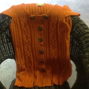 Orange sweater/vest/top size L