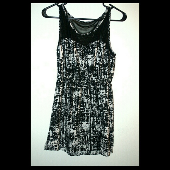Black and white tank dress