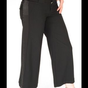 YaYa black Cropped tuxedo pant