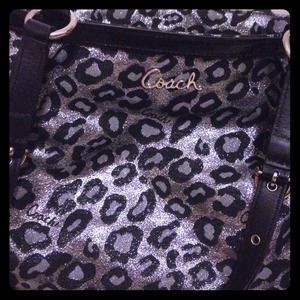 Coach Ocelot Leopard Metallic bag