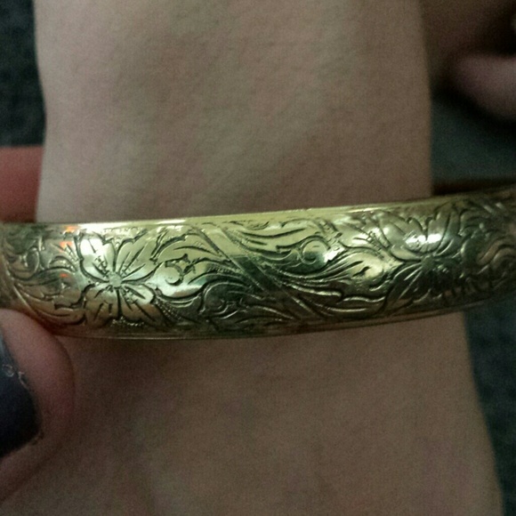 Silver and gold filigree bangle bracelets bundle