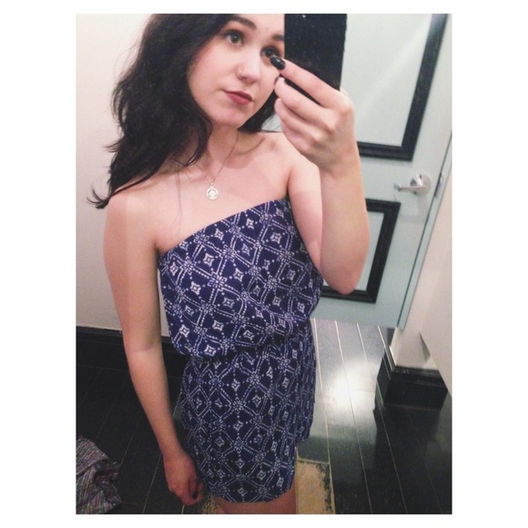 Blue Forever21 Romper