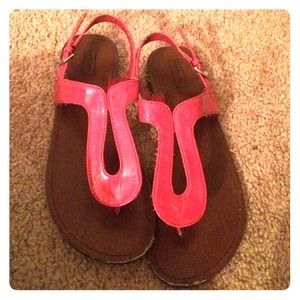Hot pink sandals