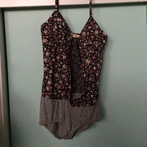 Flowered body suit