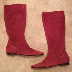 Liz Claiborne Cranberry Boots! Never Worn! Size 11