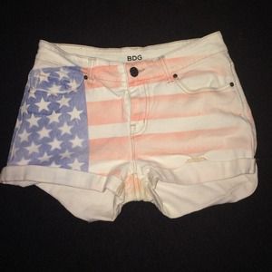 American flag BDG shorts
