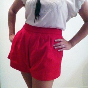 Madewell High Waist Wool Shorts