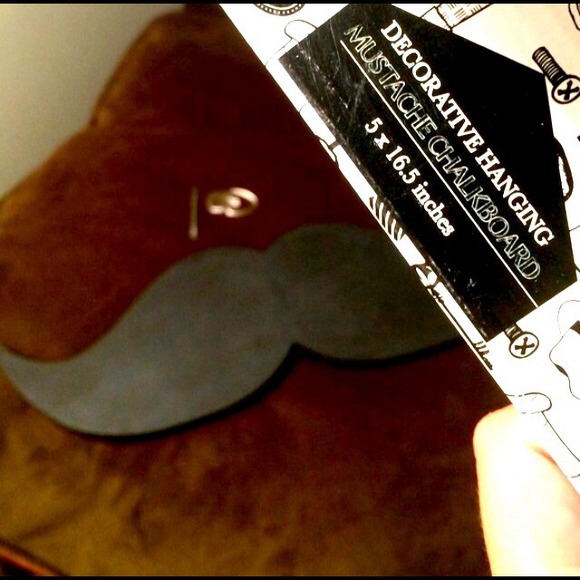 Mustache chalk board