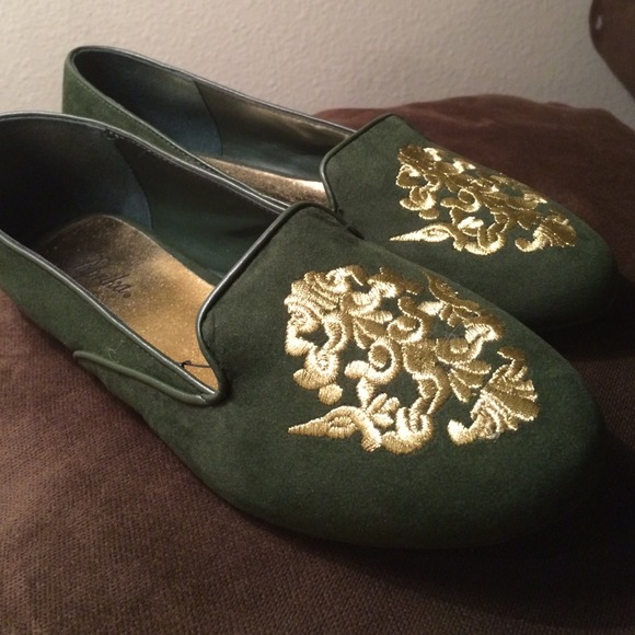 Dark green loafers