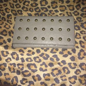Grey studded wallet