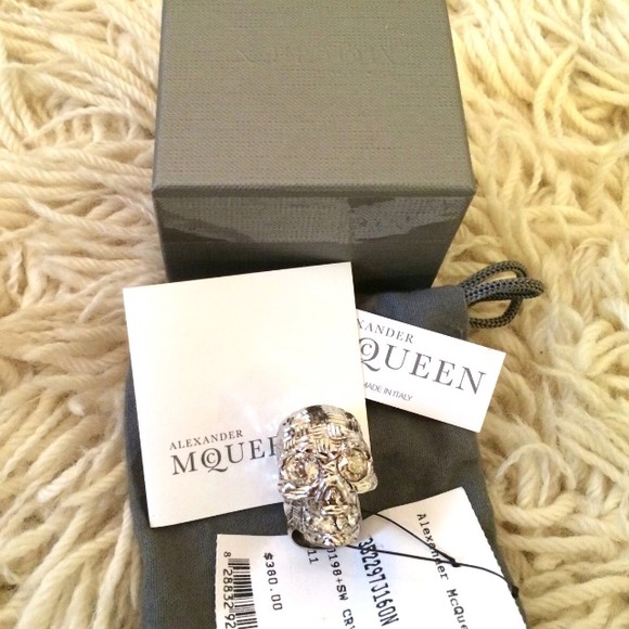 NWT Alexander Mcqueen Swarovski Crystal Ring - Picture 2 of 4