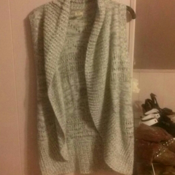 Crochet gray cardigan
