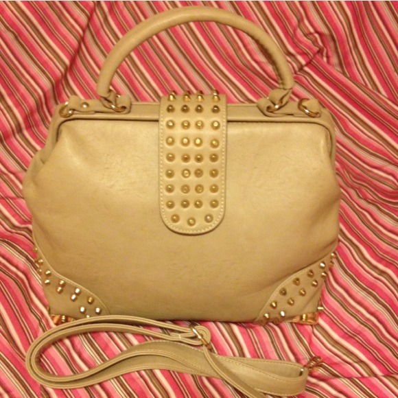 Pink Cosmo - Studded Structured Satchel
