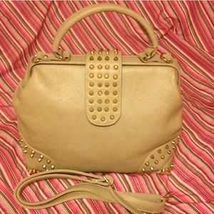 Pink Cosmo - Studded Structured Satchel