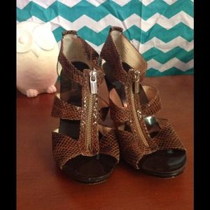 MICHAEL MICHAEL KORS Berkley Snakeskin Heels
