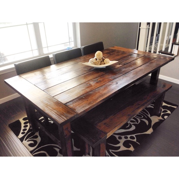 Farmhouse dining table and bench! NOT FOR SALE!