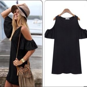 Butterfly Sleeve Strapless Dress! Sale for an hour