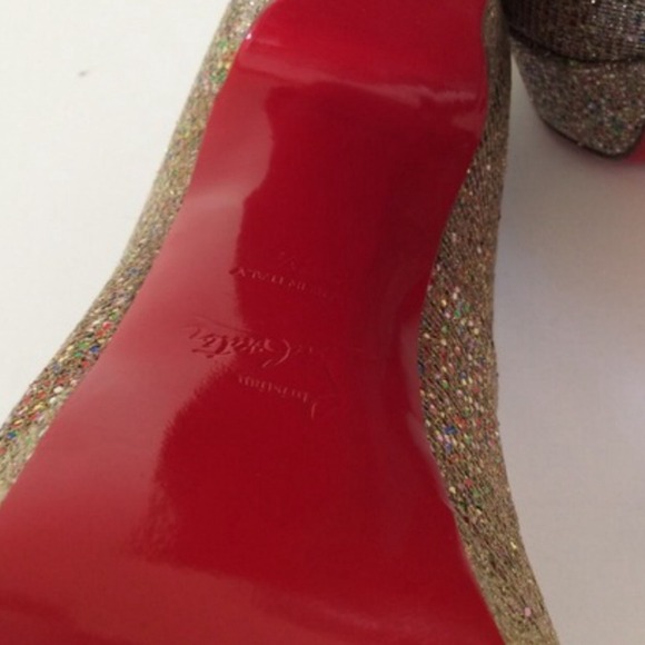 Christian Louboutin glitter heel 38.5 - Picture 4 of 4