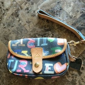 Dooney & Bourke graffiti wristlet