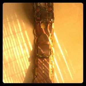 Gorgeous  Wide Dark Leather Belt